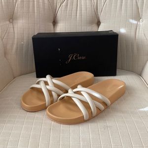 J.Crew Pacific cushy leather padded strap sandals